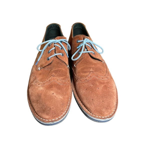 Ted Baker London Other - Ted Baker London Men's Jamfro Brown Suede Brogue Oxford Shoes Size 12 Blue Laces